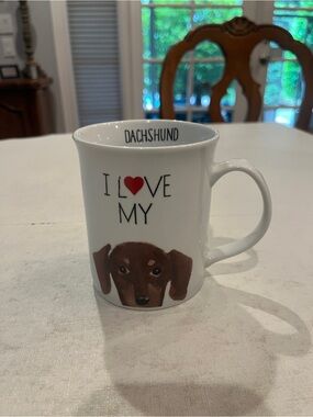 Fringe Studio ceramic “I Love My Dachshund” Mug. Super cute!